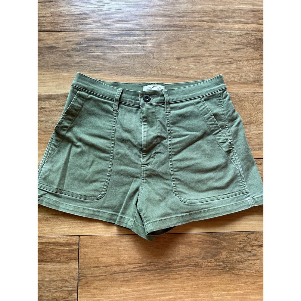 Madewell Perfect Vintage Fatigue Shorts size 28/ US 6 Desert Olive Green Utility